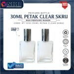 EMPTY BOTTLE FRAGRANCE 30ML SQUARE CLEAR SPRAY SCREW ( PT 1018 )