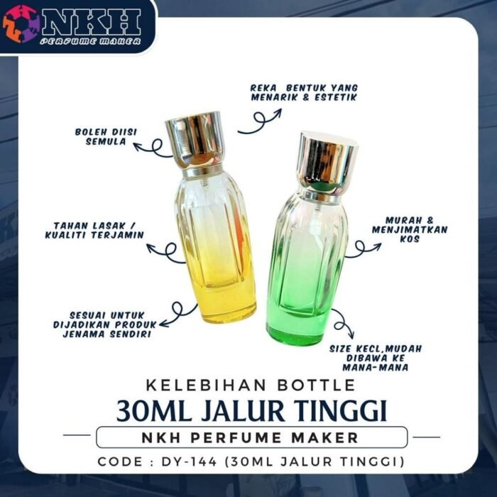 EMPTY BOTTLE FRAGRANCE 30ML VERTICAL LINE SCREW ( DY-144 ) - Image 2