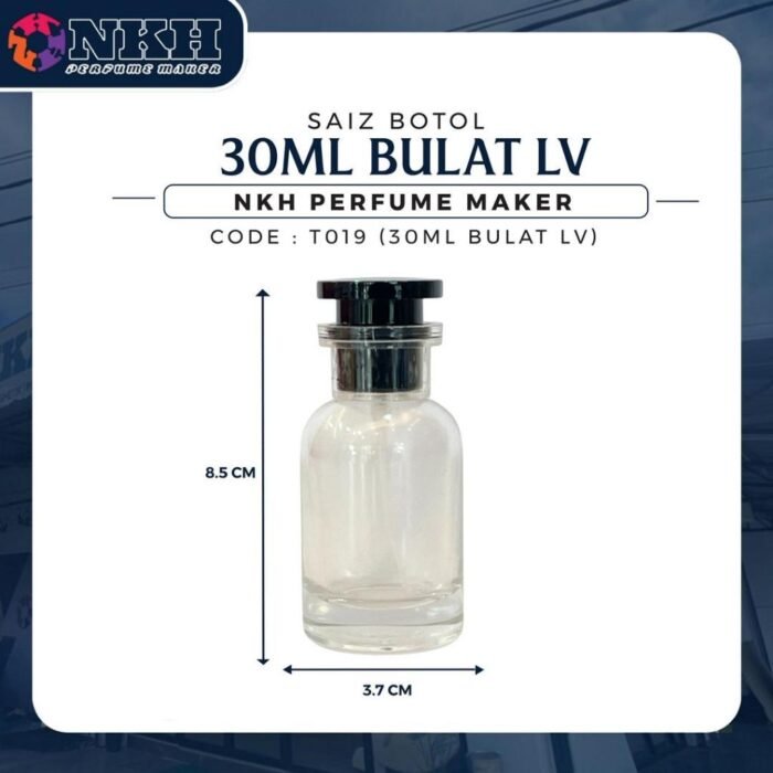 EMPTY BOTTLE FRAGRANCE 30ML LV CLEAR SCREW ( T019 ) - Image 3