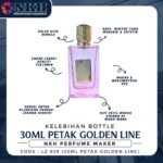 EMPTY BOTTLE FRAGRANCE 30ML SQUARE GOLDEN LINE ( LZ 639 ) - Image 2