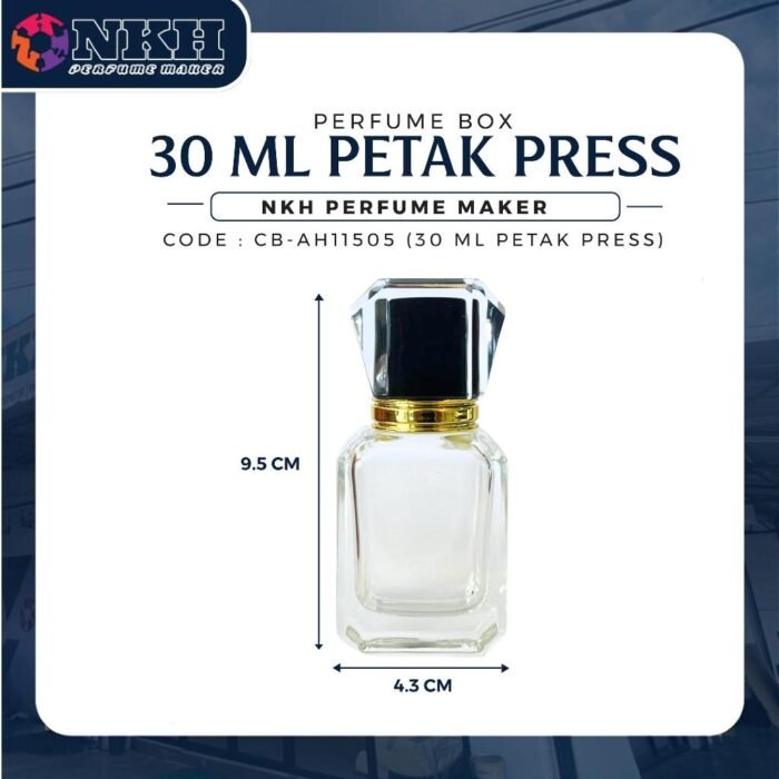 EMPTY BOTTLE FRAGRANCE 30ML SQUARE EPI CLEAR PRESS ( CB-AH1505  ) - Image 3