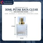 EMPTY BOTTLE FRAGRANCE 30ML SQUARE BRICK CLEAR PRESS ( CB-B3408/C / W2994 ) - Image 3