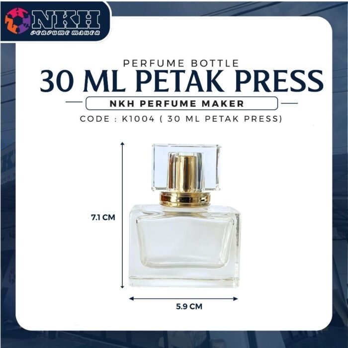 EMPTY BOTTLE FRAGRANCE 30ML SMALL SQUARE PRESS ( K1004 ) - Image 4