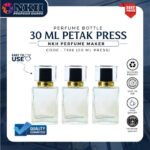 EMPTY BOTTLE FRAGRANCE 30ML SQUARE CLEAR PRESS ( T106 )