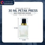 EMPTY BOTTLE FRAGRANCE 30ML SQUARE CLEAR PRESS ( T106 ) - Image 3