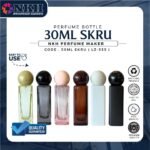 EMPTY BOTTLE FRAGRANCE 30ML LONG SQUARE BALL CAP SCREW ( LZ 555 )