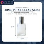 EMPTY BOTTLE FRAGRANCE 30ML CLEAR SQUARE SCREW ( PT 1018 ) - Image 3